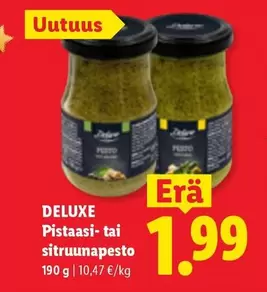 Pistaasi- tai sitruunapesto