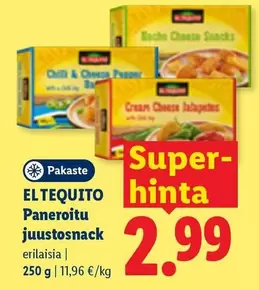 Paneroitu juustosnack