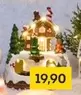 Christmas village with lights