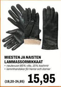MIesten ja naisten lammassormikkaat