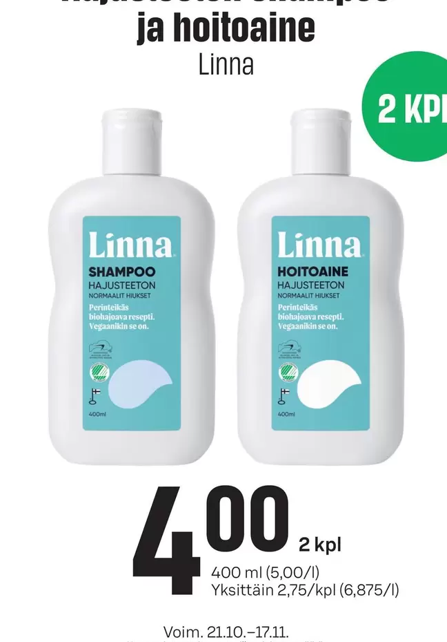 Linna - Shampoo ja hoitoaine