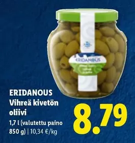 Vihreä kivetön oliivi