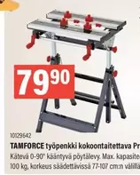 TAMFORCE työpenkki kokoontaitettava