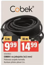 COBEK 1-os jatkojohto 3x1,5 mm2