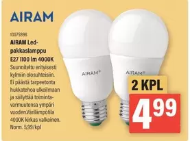 AIRAM Led-pakkaslamppu E27 1100 lm 4000K
