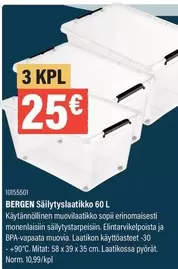 BERGEN Säilytyslaatikko 60 L