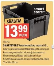 Varastolaatikko musta 50 L