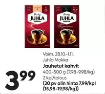 Juhla Mokkka Jauhetut kahvit