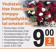 Yhdistele itse ihastuttava kimppu juhlapyötään tai omaksi iloksesi!