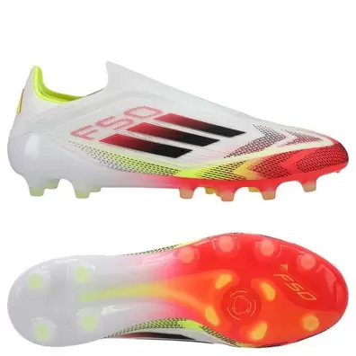 adidas F50 Elite Laceless AG Pure Victory - Valkoinen/Musta/Keltainen
