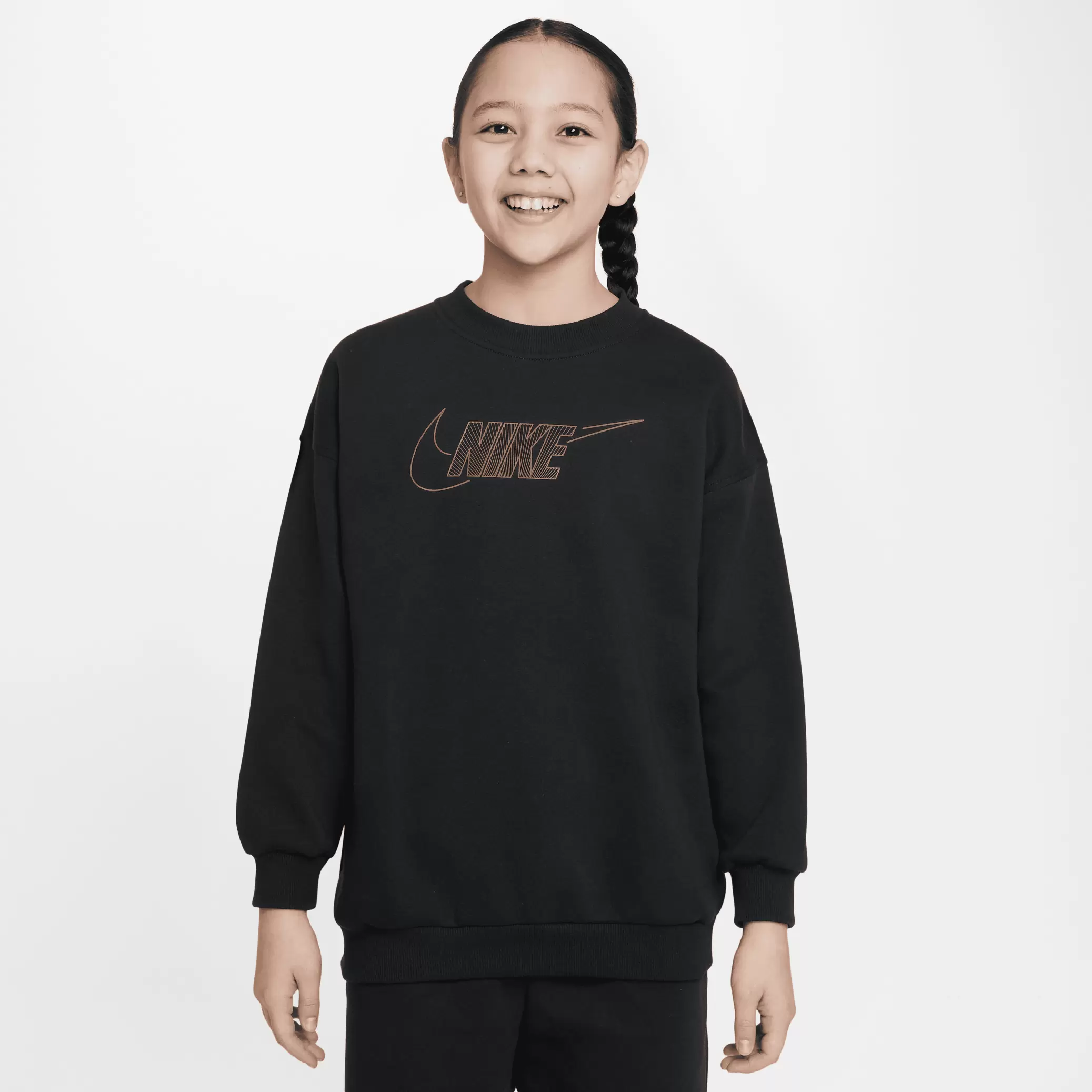 Sportswear Club Fleece Crewneck Top Girls' - tyttöjen collegepaita
