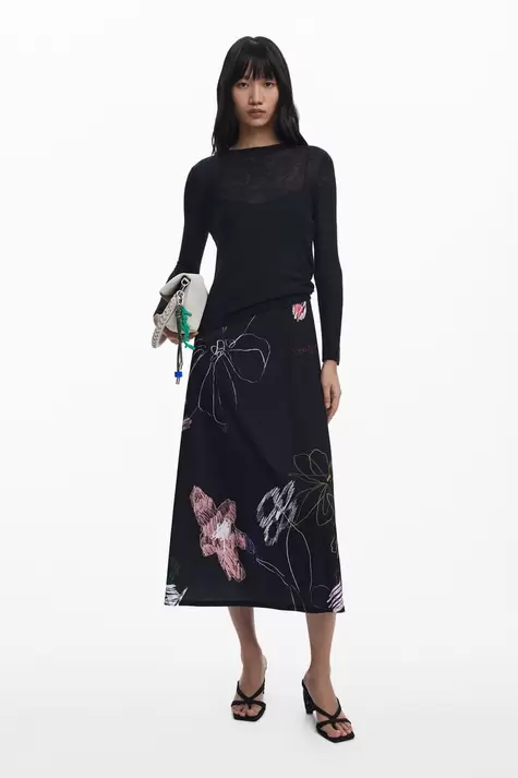 2-in-1 brushstroke dress