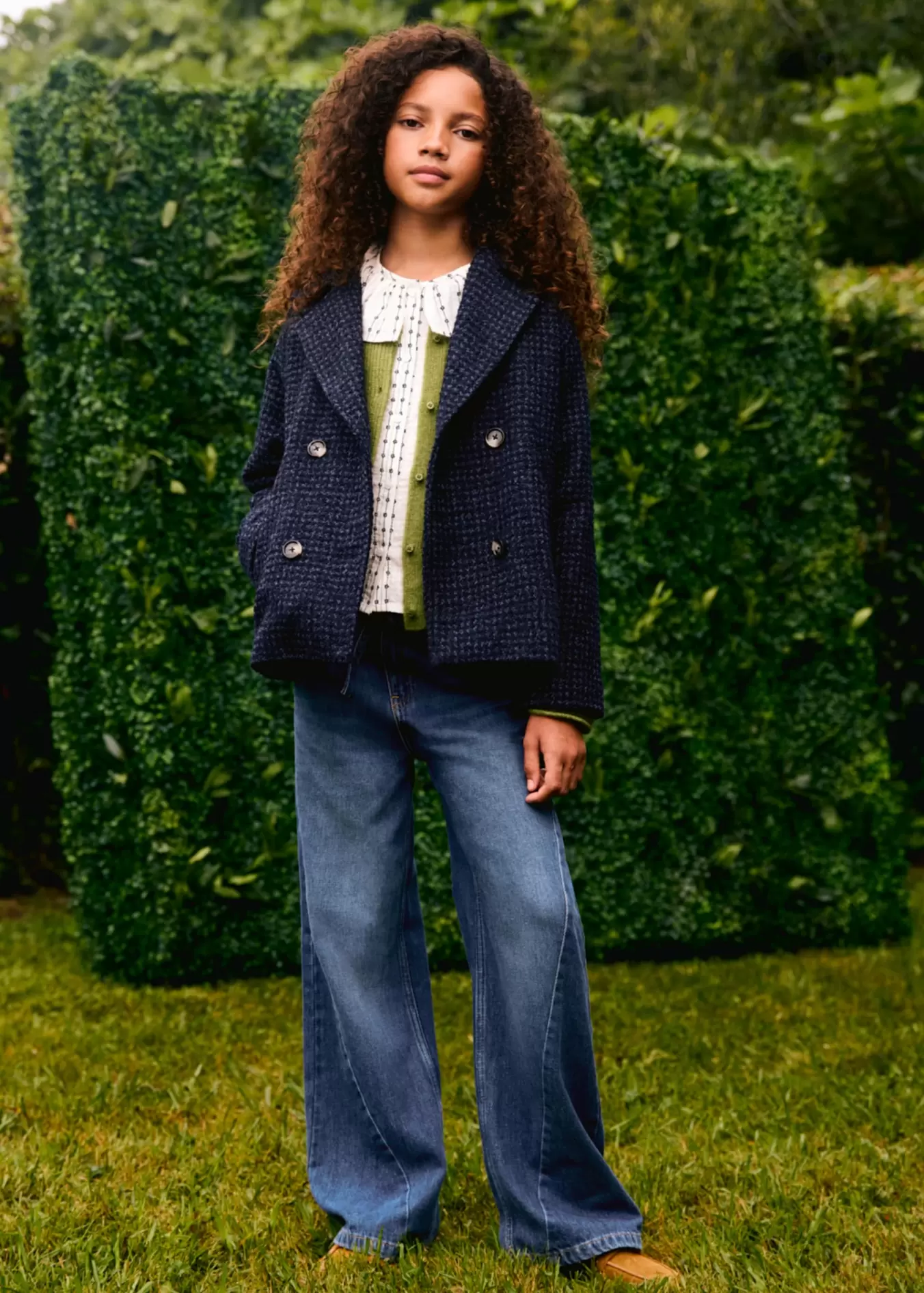 Culotte jeans with seam detail