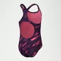 Girls HyperBoom Allover Medalist Swimsuit Navy/Pink