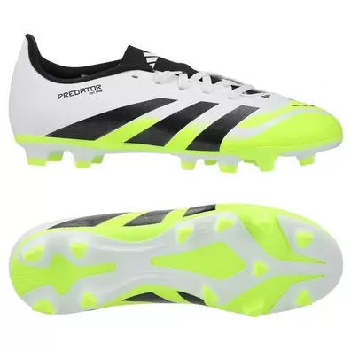 adidas Predator Club FxG Radiant Blaze - Valkoinen/Musta/Lucid Lemon Lapset