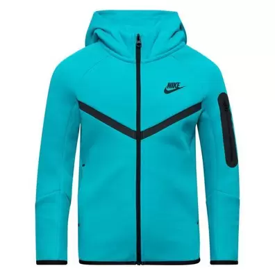 Nike Huppari NSW Tech Fleece FZ 24 - Turkoosi/Musta/Musta Lapset
