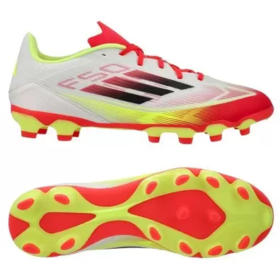 adidas F50 League MG Pure Victory - Valkoinen/Musta/Keltainen