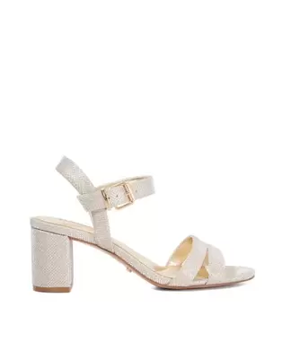 Dune London Merisa heeled sandals in gold