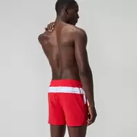 Men's Jetstream 16'' Striped Colourblock Swim Shorts Red/White