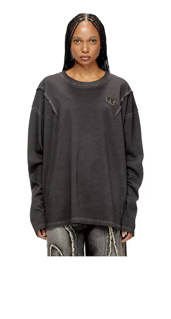 Long-sleeve T-shirt with faded effect