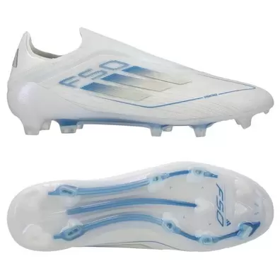 adidas F50 Elite Laceless FG Polar Victory - Valkoinen/Hopea/Sininen