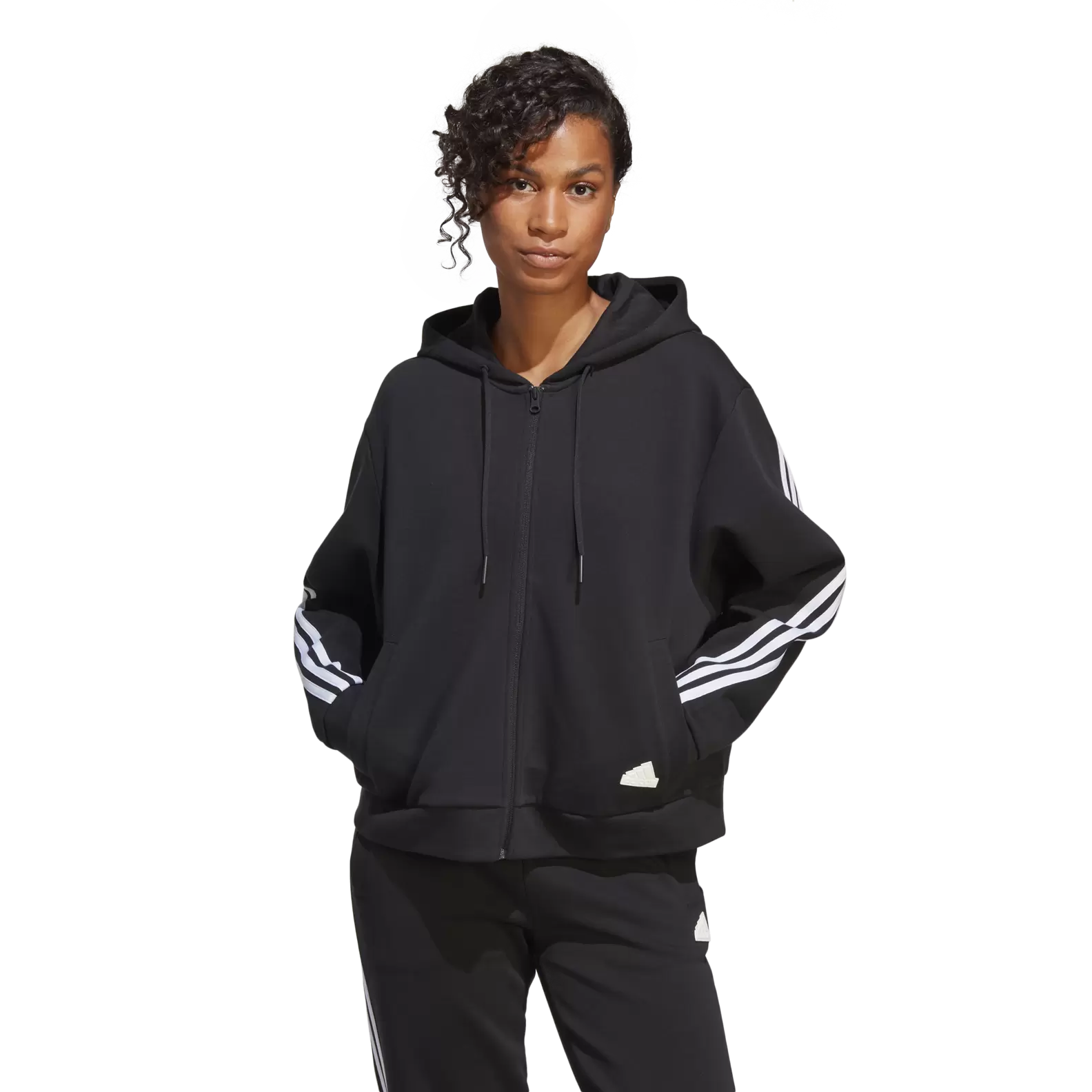 Future Icons 3-Stripes Full-Zip Hoodie W - naisten huppari