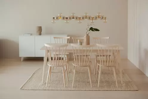 Ruokailuryhmä 90x175 kuudelle nordic koivu