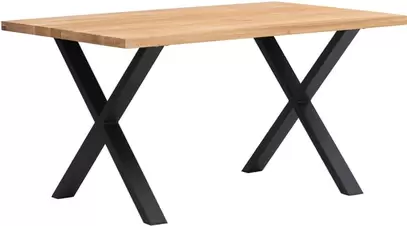 Lankkupöytä 140x95 öljytty tammi, x-jalalla
