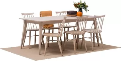 Ruokailuryhmä 90x180 kuudelle nordic tammi