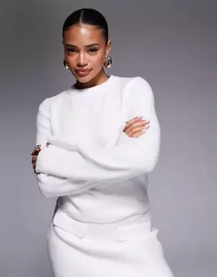 Forever New knit jumper co-ord in cream