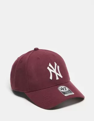 47 Brand NY Yankees mvp cap in burgundy