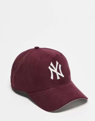 47 Brand NY Yankees suede mvp cap in burgundy