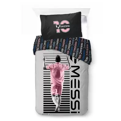 Messi 10 Lakanasetti - Valkoinen/Musta/Pinkki