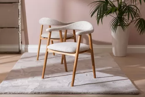 Ruokapöydän tuoli, natural tammi / beige kangas