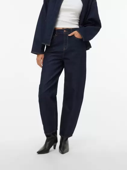 AWEVELINE Korkea vyötärö Barrel fit Farkut