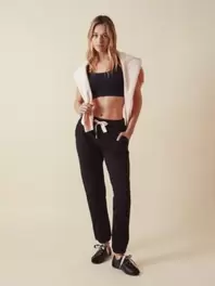 Collegehousut satiininauhoilla – Jogpant, Black