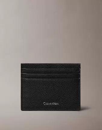 Calvin Klein foil embossed cardholder in black
