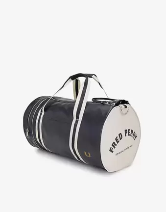 Fred Perry classic barrel bag in navy