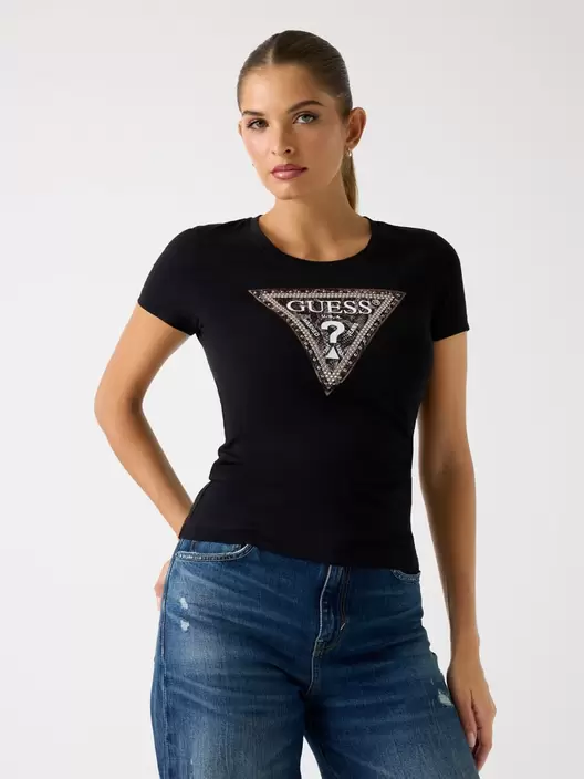 Slim-fit triangle logo T-shirt