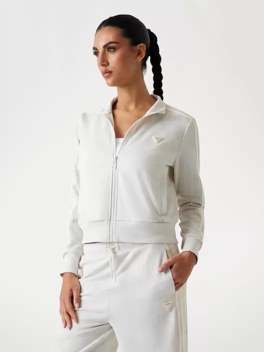 All-over logo full zip sweatshirt