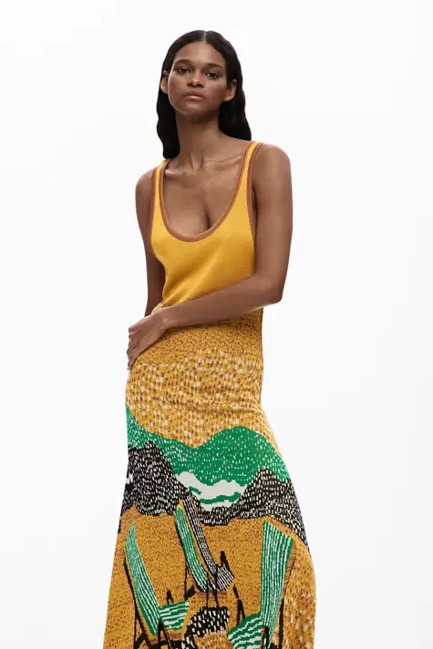 Printed strappy dress