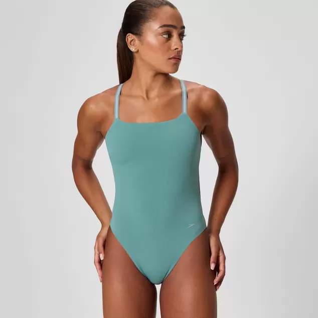 Women's V Class Active Back Swimsuit Storm Green