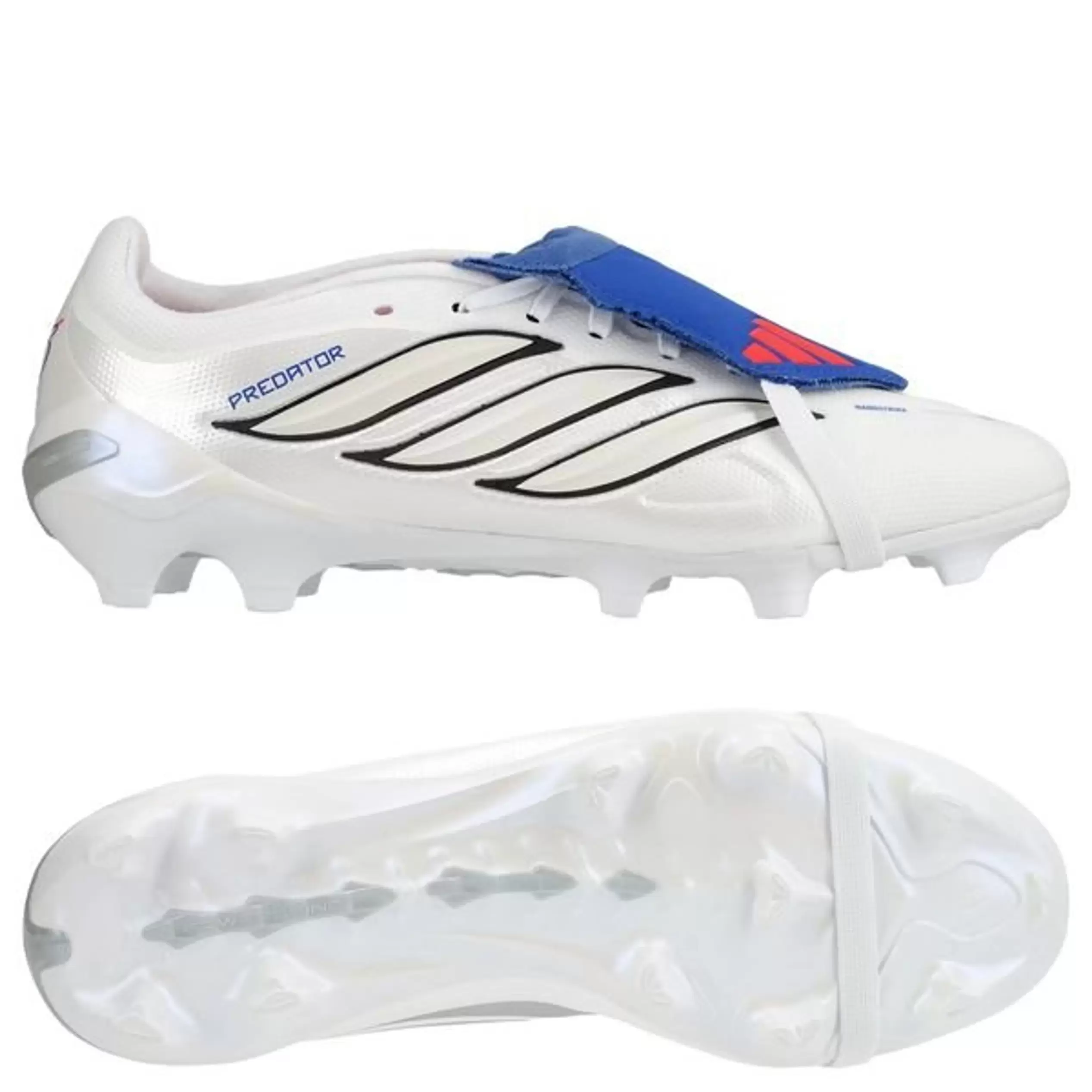 Adidas Predator League Fold-over Tongue FG Icon Takeover - Valkoinen/Hopea/Sininen