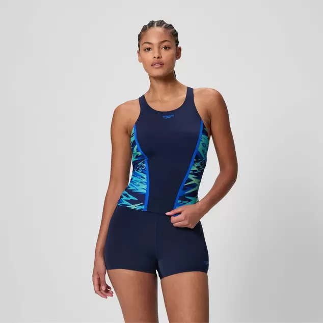 Women's Hyperboom Splice Tankini Set Navy/Green