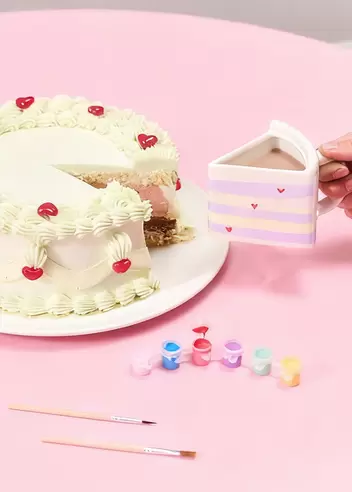 DIY cake slice mugs - 2 pcs