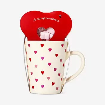 Valentine mug with hot chocolate ...