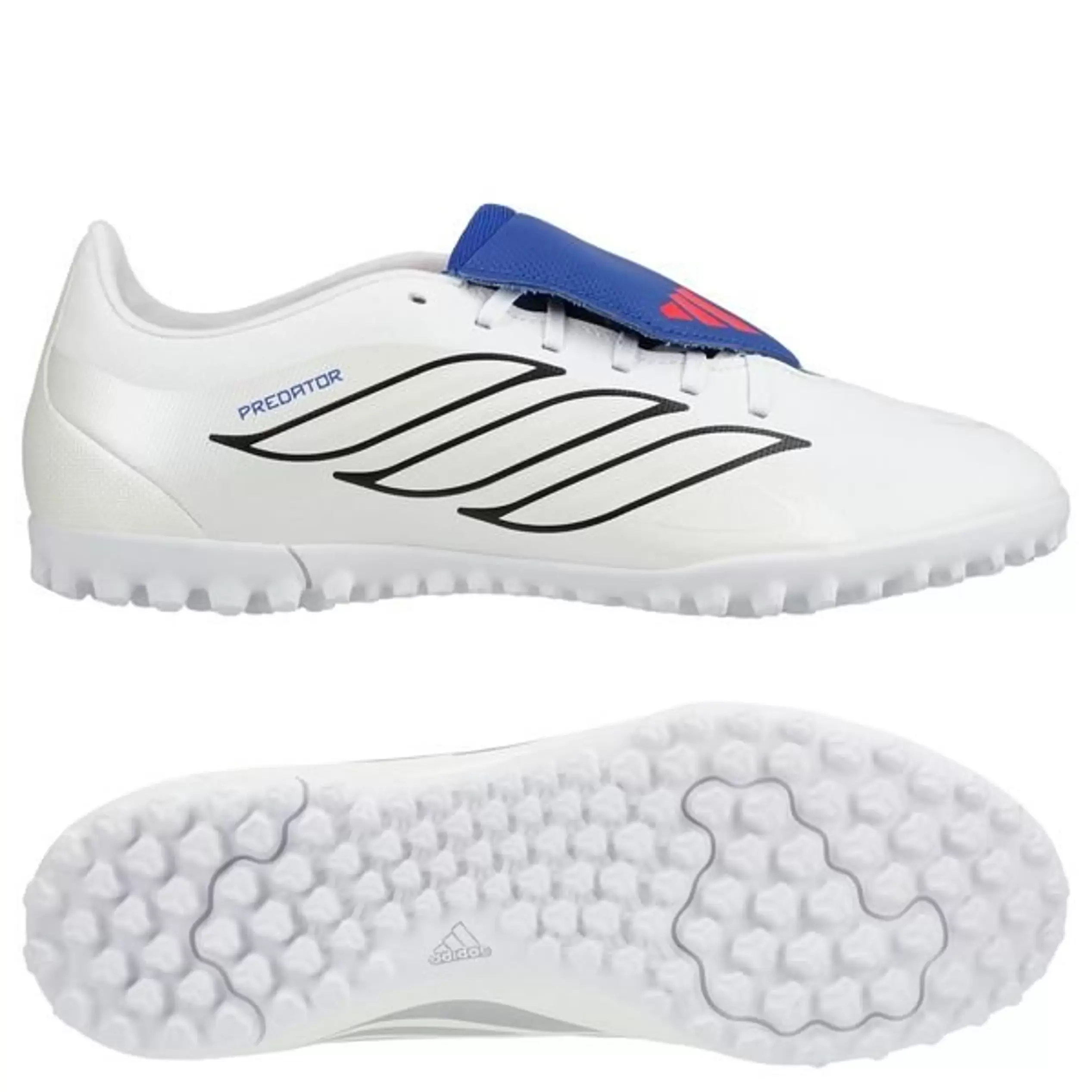 Adidas Predator Club Fold-over Tongue TF Icon Takeover - Valkoinen/Hopea/Sininen