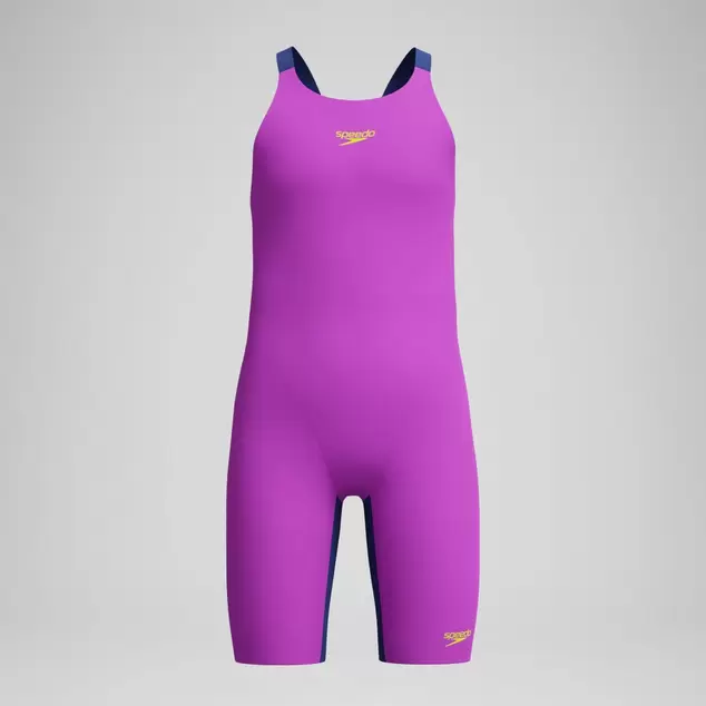 Girls Fastskin Endurance+ Max Openback Kneeskin Purple/Navy