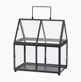 Pienoiskasvihuone, lasi, 36 x 23 cm