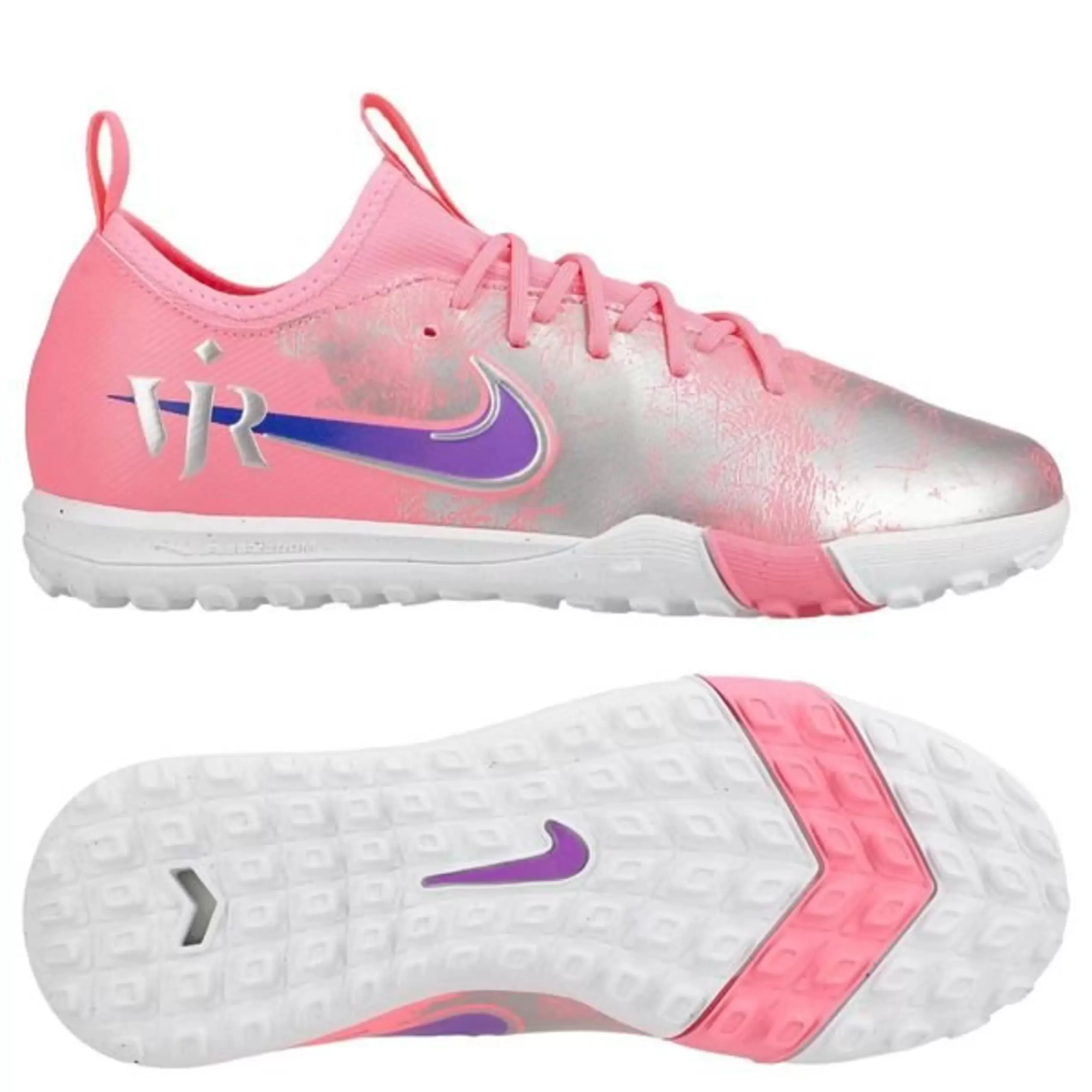 Nike Air Zoom Mercurial Vapor 16 Academy TF Vini Jr. Personal Edition - Pinkki/Sininen Lapset